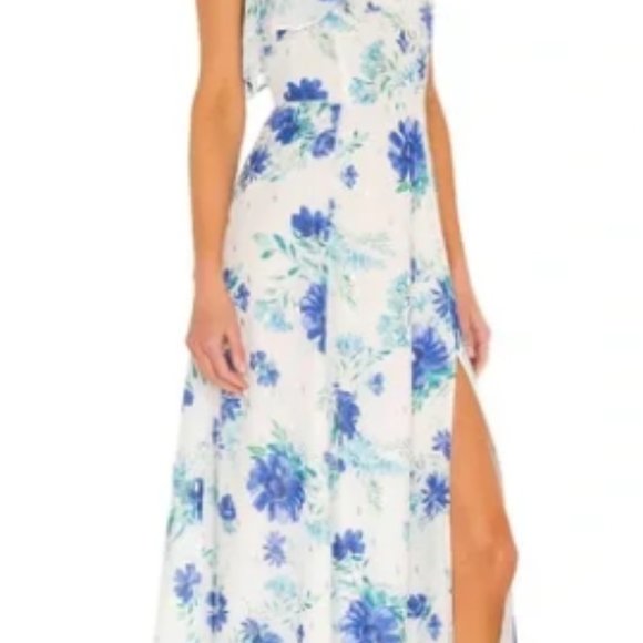 Yumi Kim Karen One Shoulder Maxi Dress in Love is King Ivory (8) - Picture 3 of 8